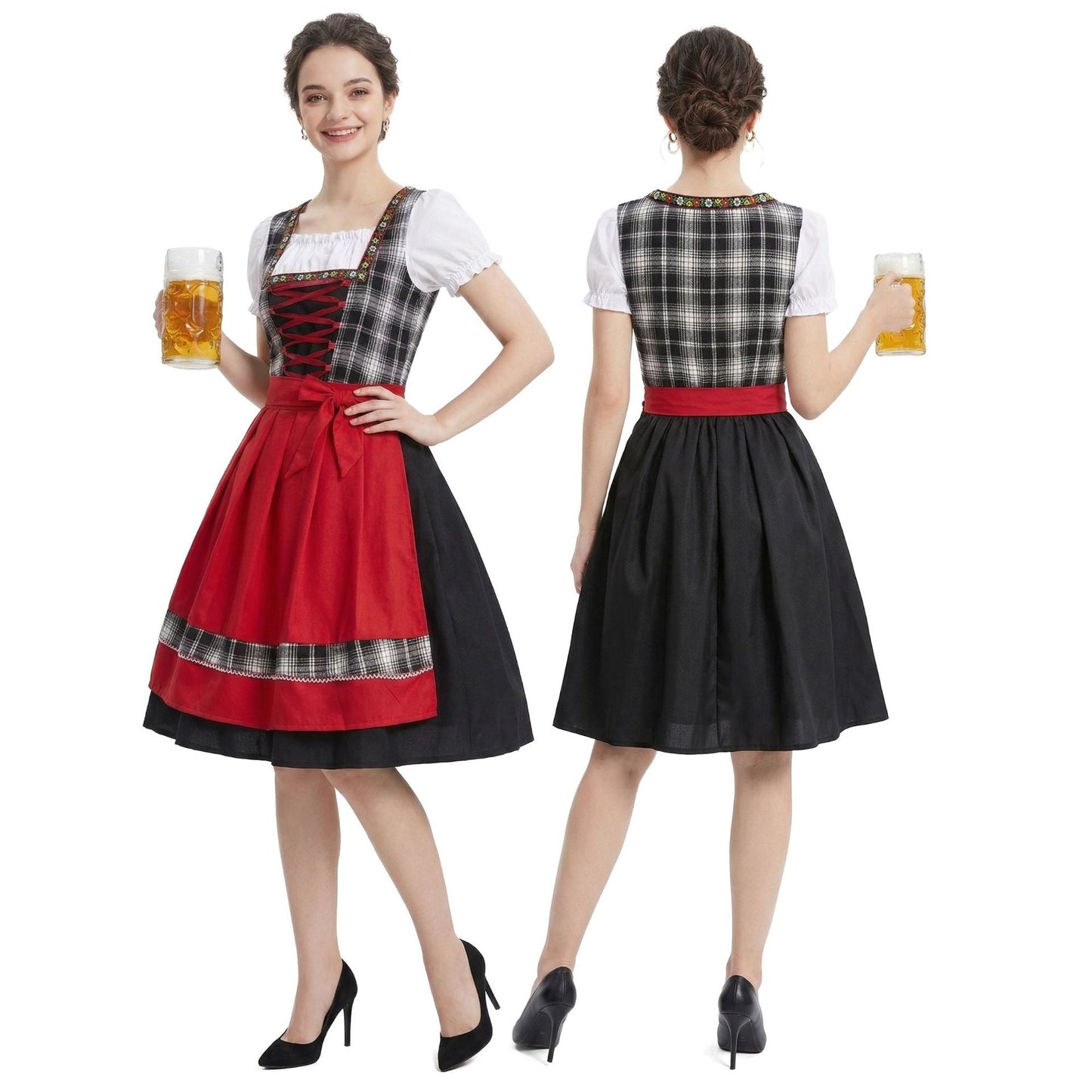Trachten-Dirndl für Damen mit Schnürung und A-Linie