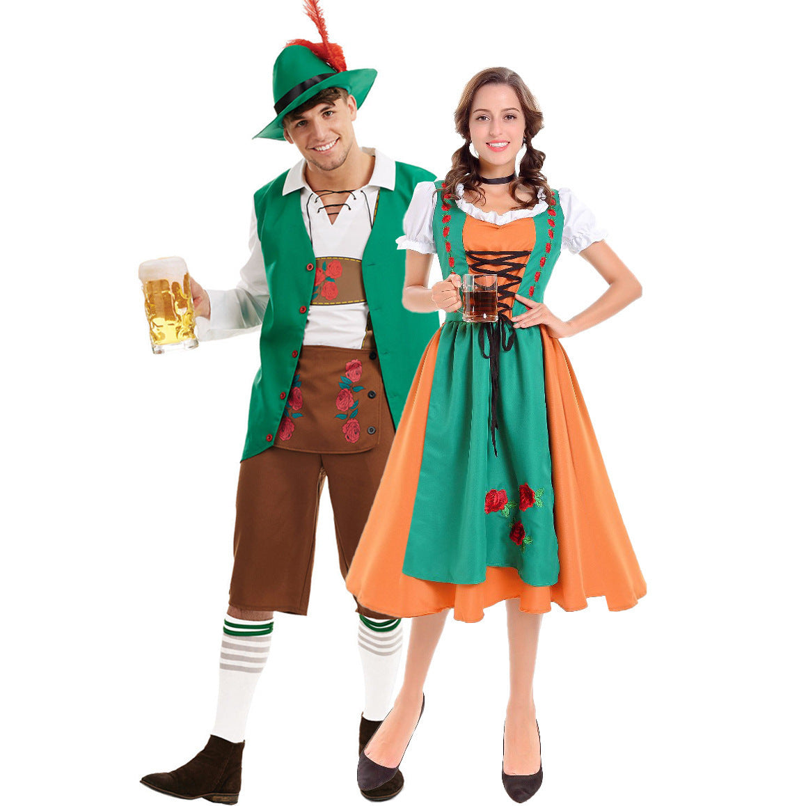 Dirndlkleid für Damen mit Schürze und Mieder