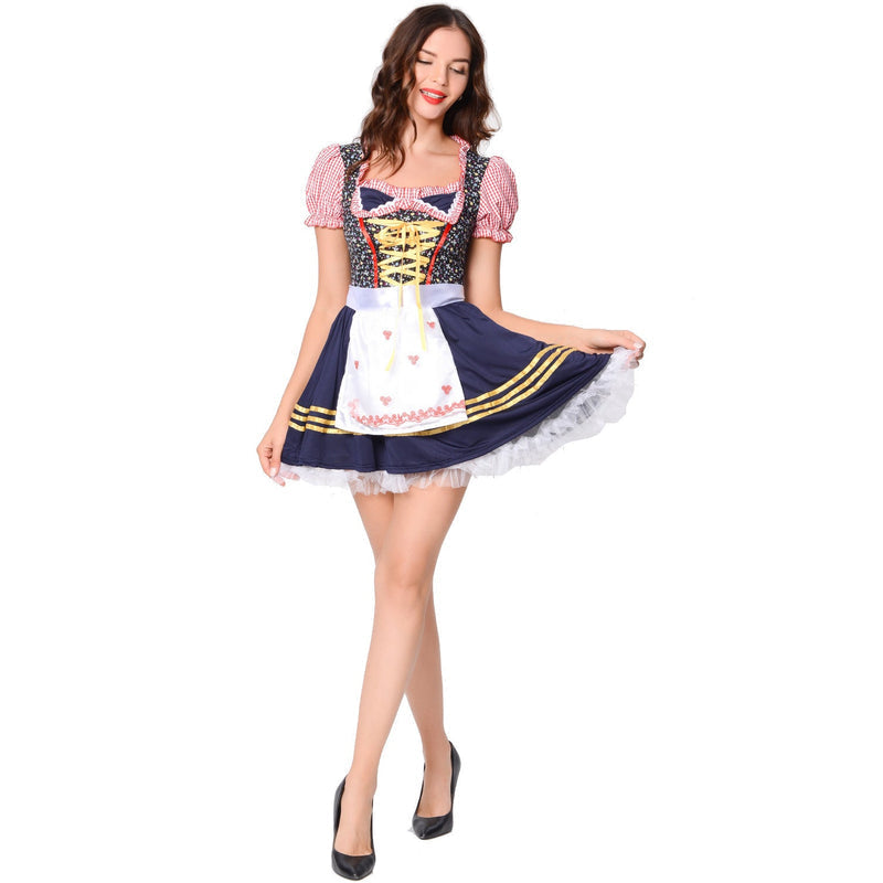 Trachtenkleid für Damen mit Rüschen und Schürze