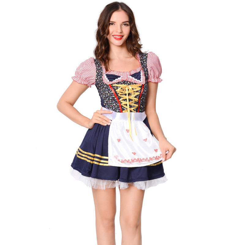 Trachtenkleid für Damen mit Rüschen und Schürze