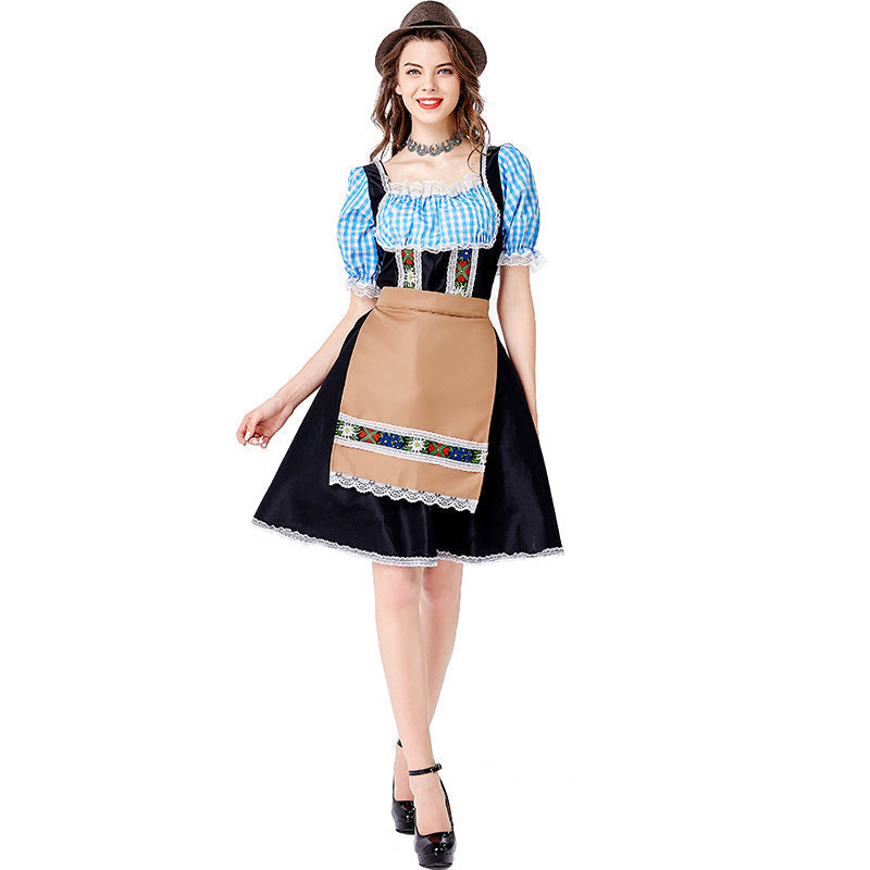 Oktoberfest-Dirndl für Damen mit bestickter Schürze