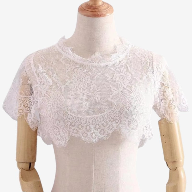 Kurzärmelige Dirndlbluse für Damen