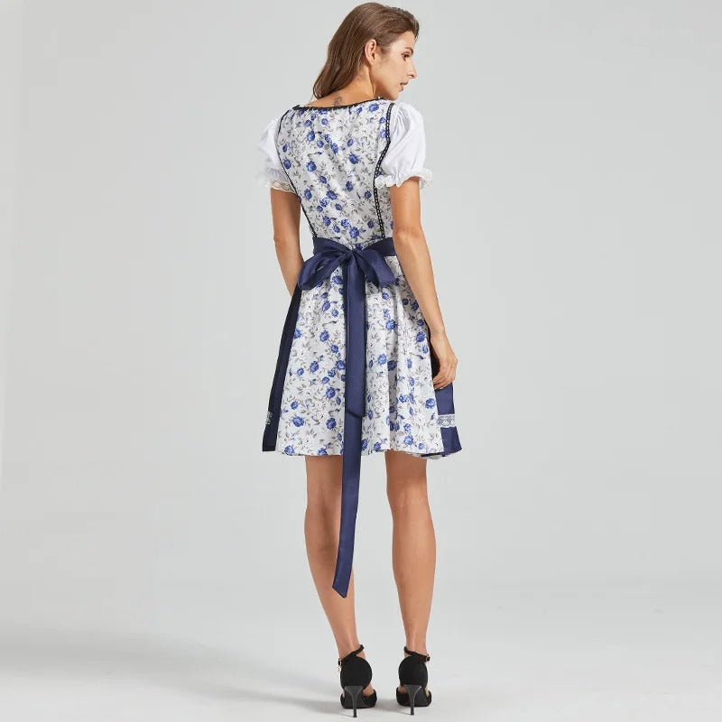 Oktoberfest-Kleid für Damen mit Blumenmuster