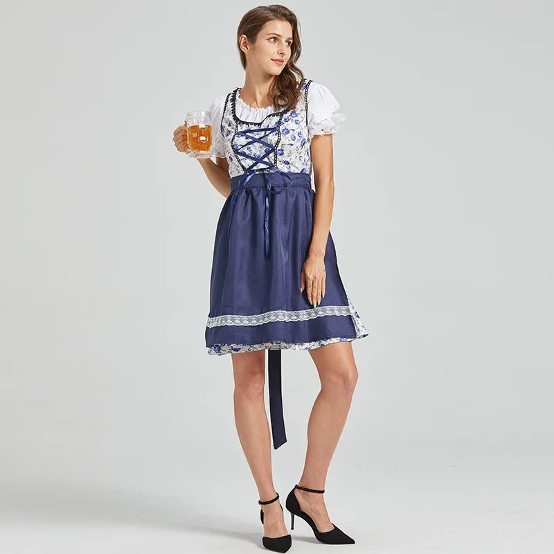 Oktoberfest-Kleid für Damen mit Blumenmuster