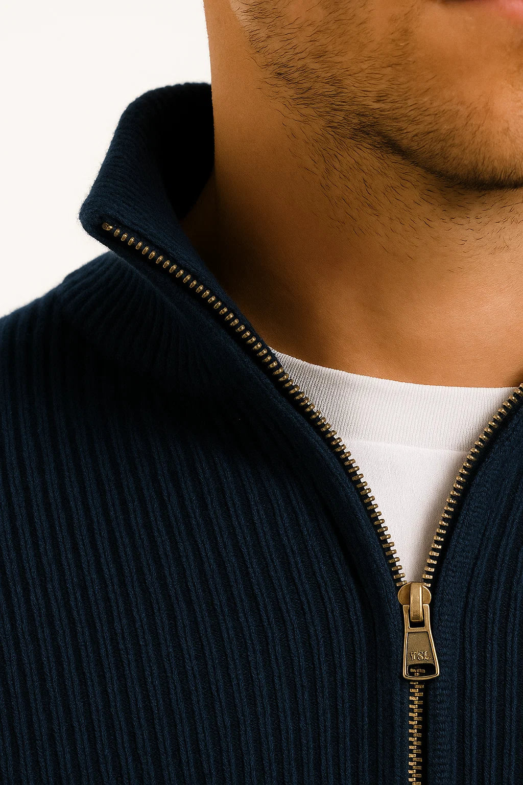 Halve rits trui voor heren | Veelzijdige look