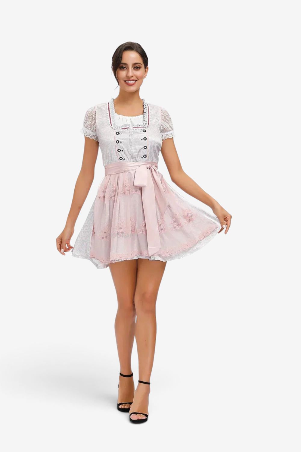 Dirndlkleid für Damen im bayerischen Stil mit Spitzen