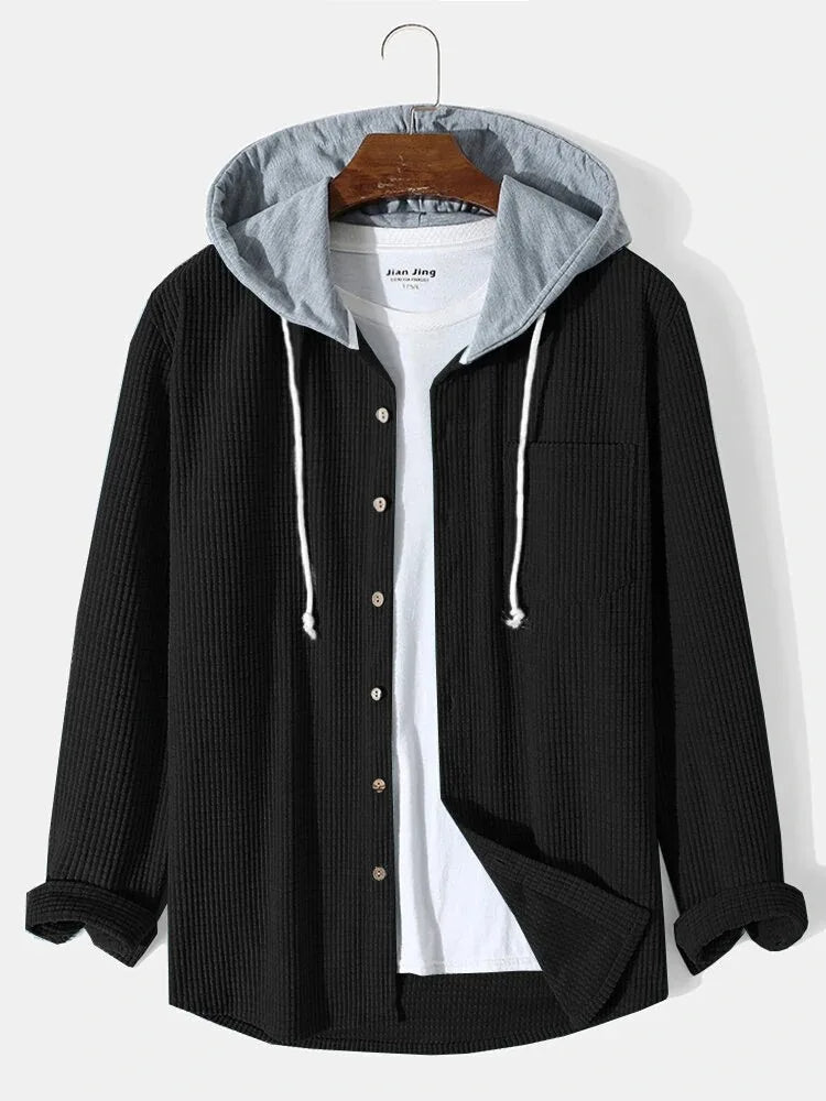 Lässiges Strick-Hoodie-Shirt