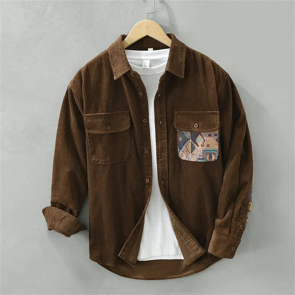 Patch-Theory corduroy overhemd