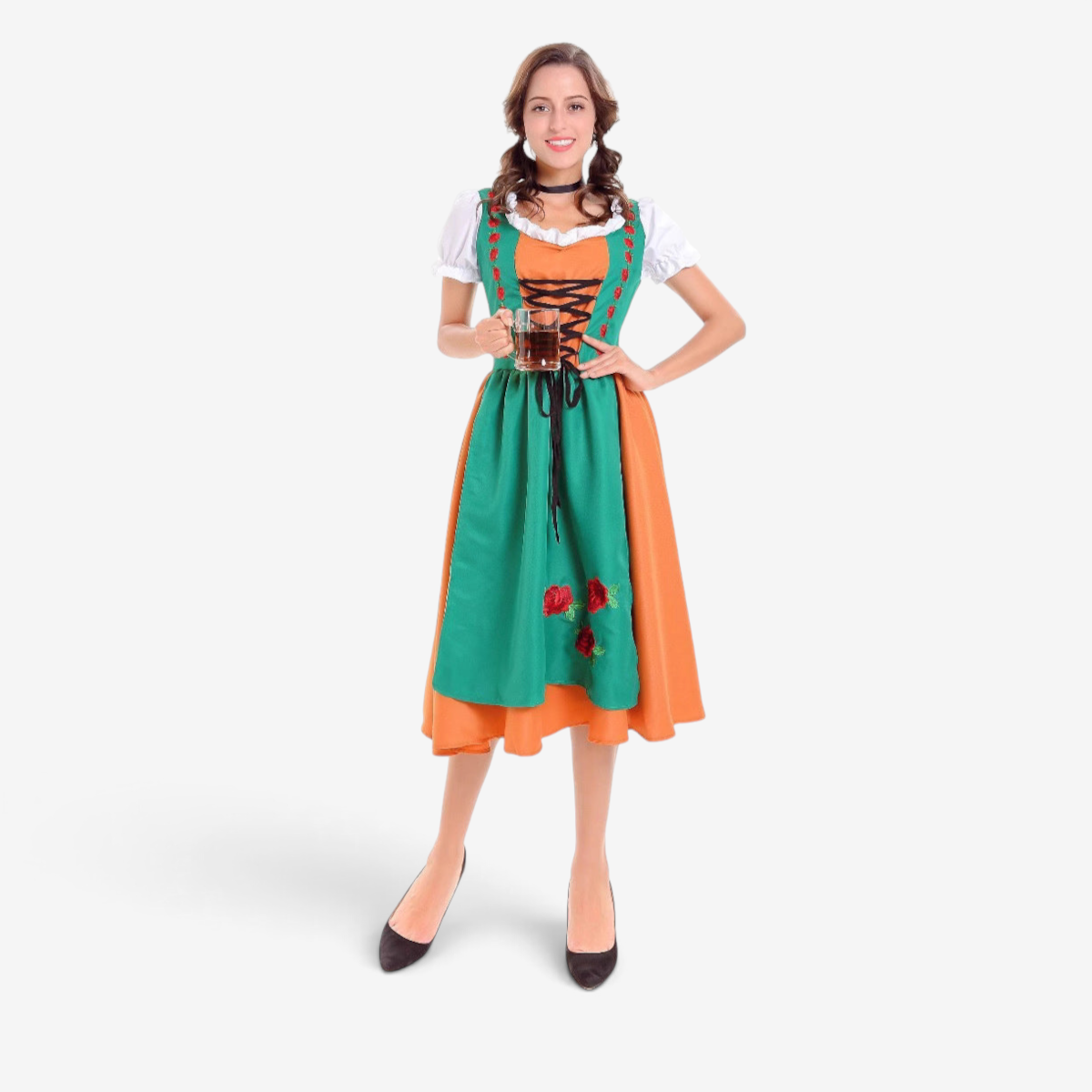 Dirndlkleid für Damen mit Schürze und Mieder
