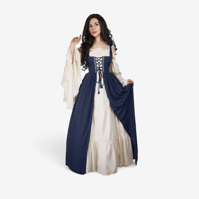 Historisches Kleid für Damen mit V-Ausschnitt