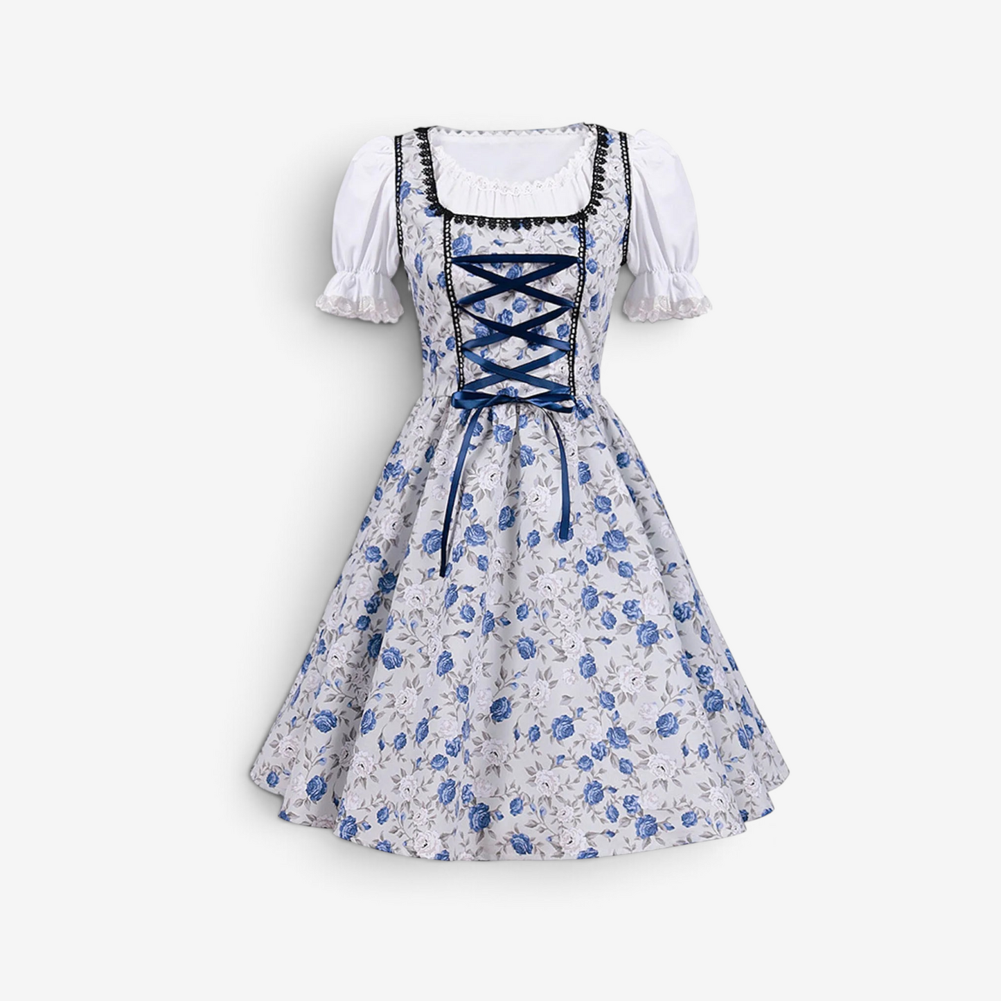 Oktoberfest-Kleid für Damen mit Blumenmuster