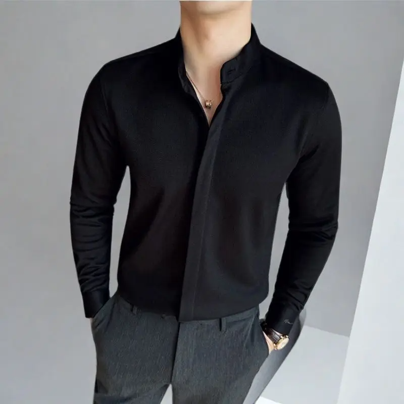 Mandarijn blouse met knoopsluiting