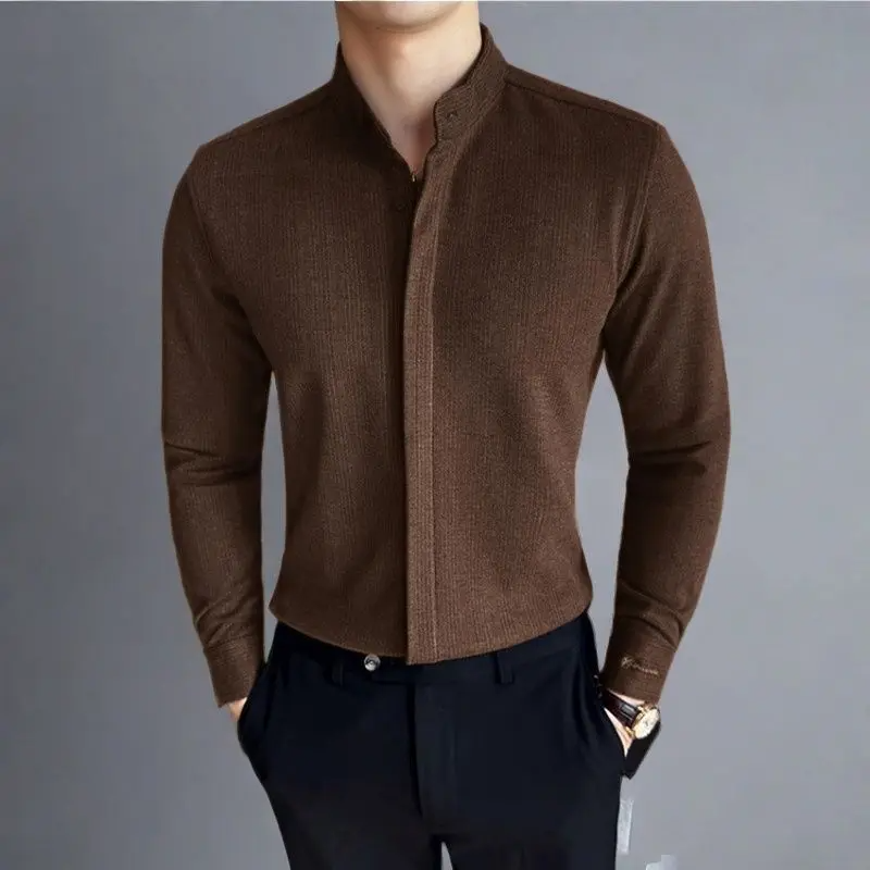 Mandarijn blouse met knoopsluiting