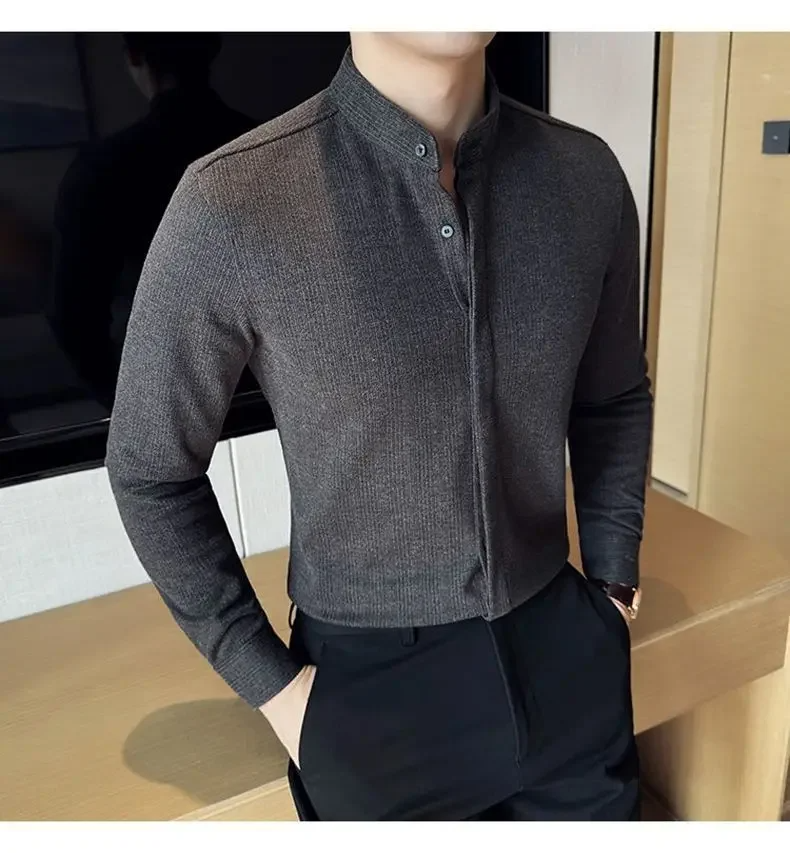 Mandarijn blouse met knoopsluiting