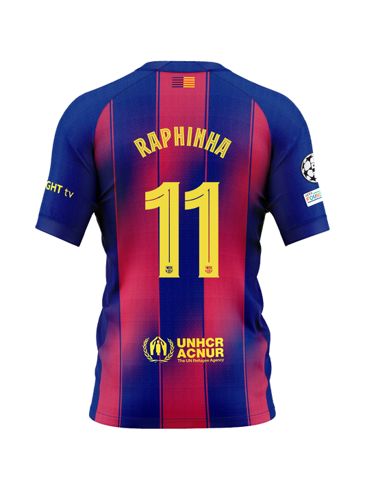 Maillot domicile joueur du Barcelona RAPHINHA 2025/26