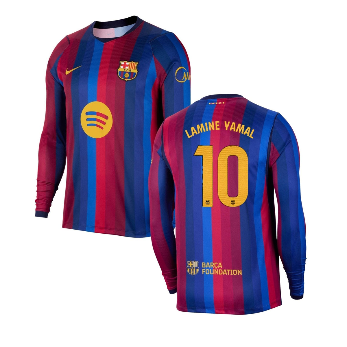 FC BARCELONA 2026/27 Home Shirt Men's Long Sleeve - LAMINE YAMAL 10