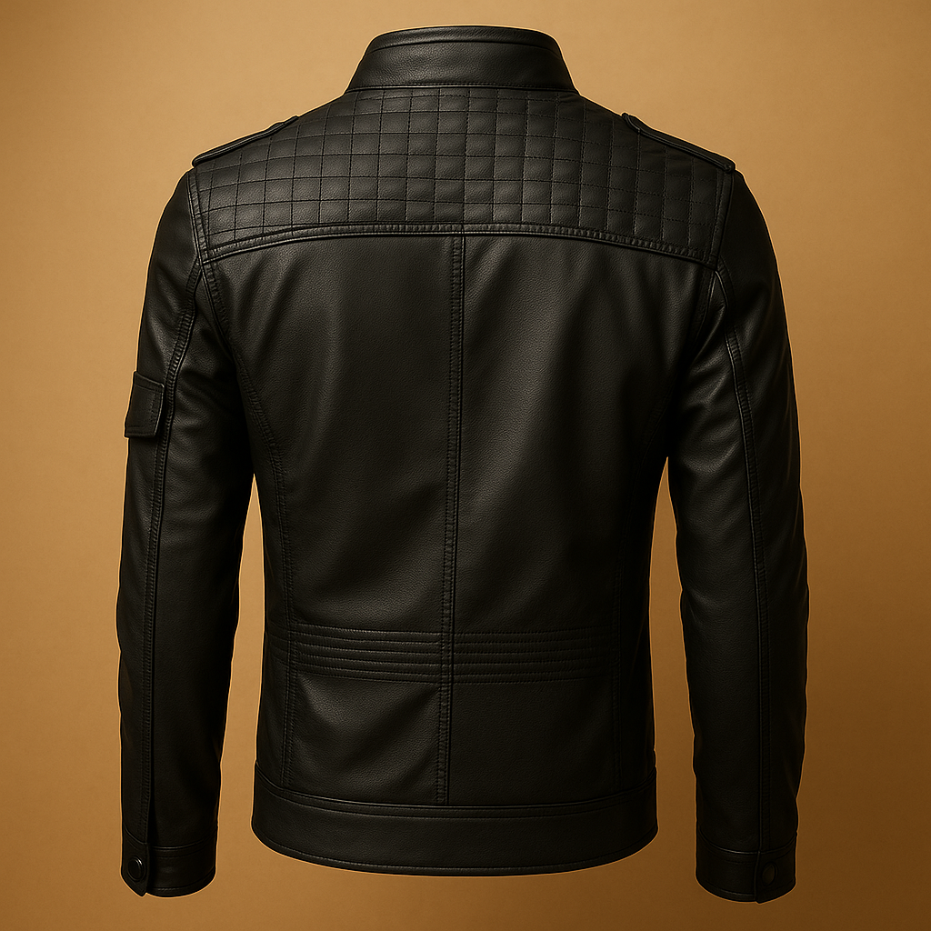 Jasper | Gestepptes Lederjacke mit Stehkragen für Herren