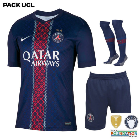 Paris Saint-Germain – Heimtrikotset – 2025/26 – Kinder – 2 Sterne – Champions-League-Edition