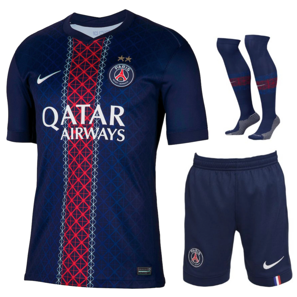 Paris Saint-Germain – Conjunto de camiseta local – 2025/26 – Hombre – 2 estrellas