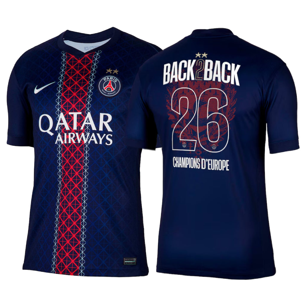 Paris Saint-Germain – Thuisshirt – 2025/26 – Heren – 2 sterren – Dubbelwinnaarseditie