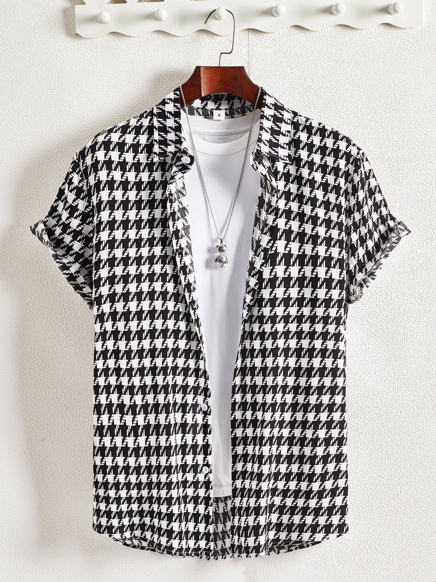 Monte Carlo pied-de-poule blouse