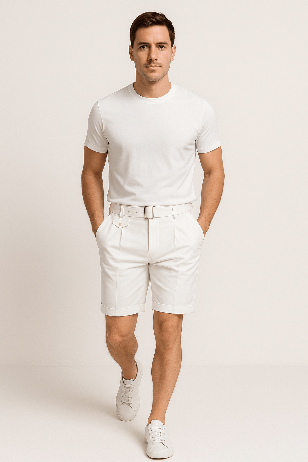 Pantaloncini Plissettati da Uomo con Fibbia Laterale | Stile Estivo Elegante