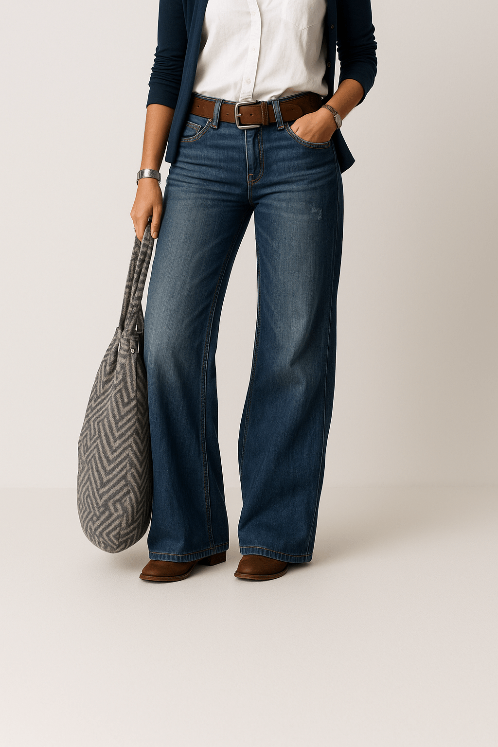 Jeans Denim a Gamba Larga da Donna | Casual & Stilosi