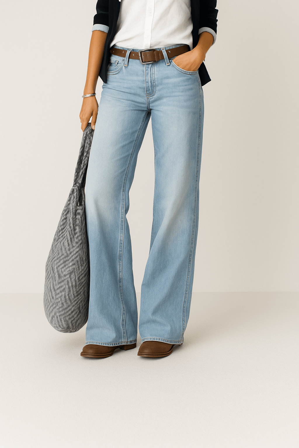 Jeans Denim a Gamba Larga da Donna | Casual & Stilosi