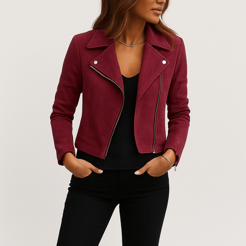 Giacca Biker Effetto Camoscio da Donna | Cool & Elegante