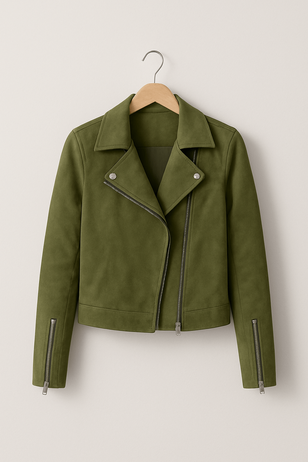 Wildleder-Look Bikerjacke für Frauen | Cool & Elegant