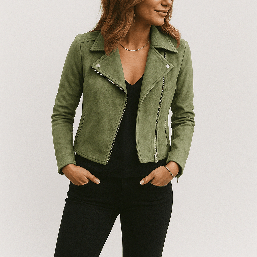 Giacca Biker Effetto Camoscio da Donna | Cool & Elegante