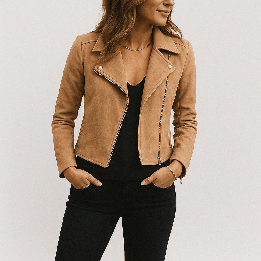Giacca Biker Effetto Camoscio da Donna | Cool & Elegante