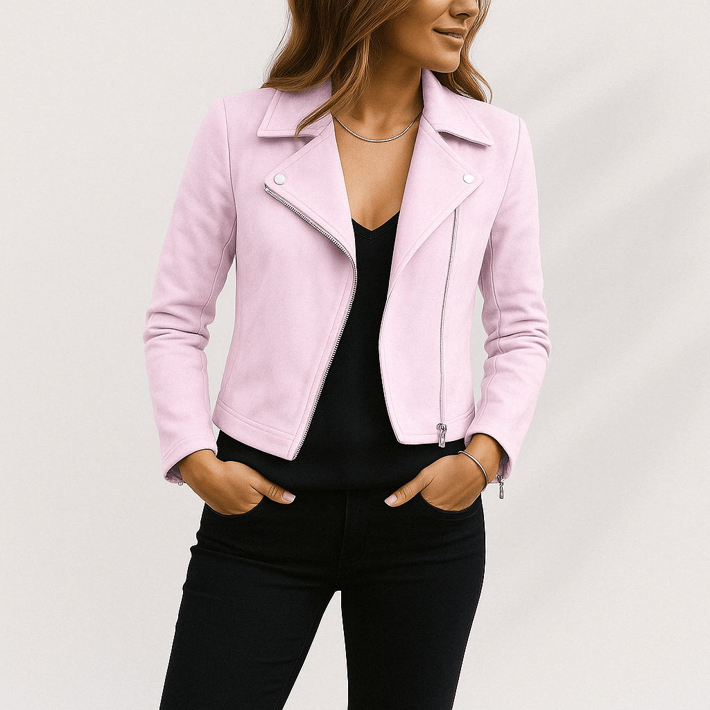 Giacca Biker Effetto Camoscio da Donna | Cool & Elegante