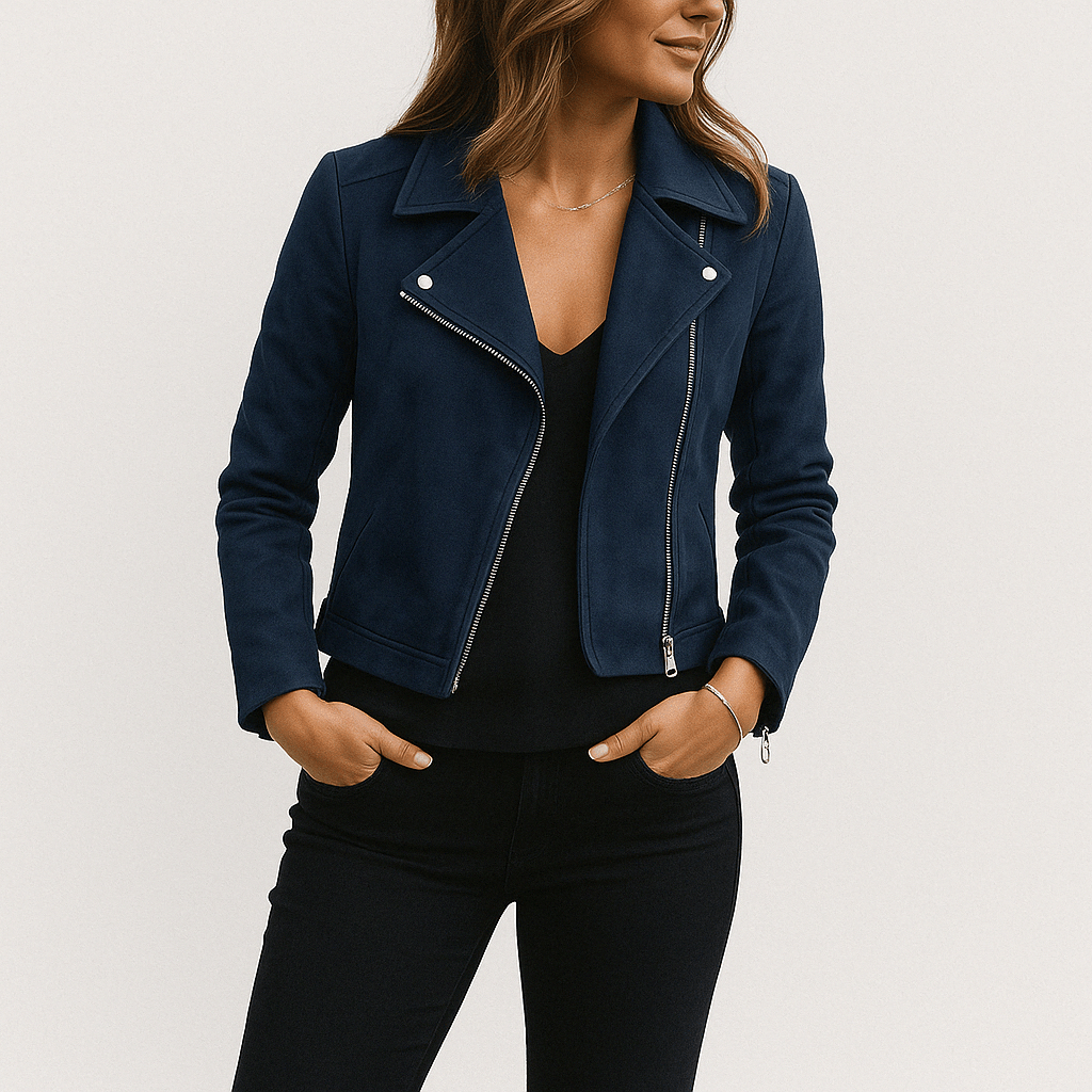 Giacca Biker Effetto Camoscio da Donna | Cool & Elegante