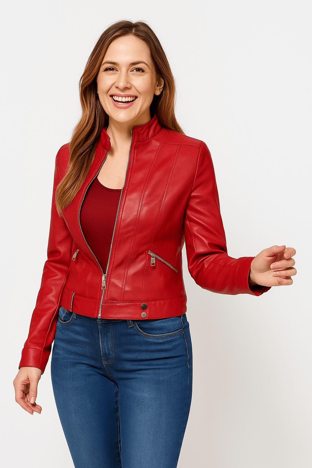 Op maat gemaakte leren jas voor dames | Moeiteloze stijl