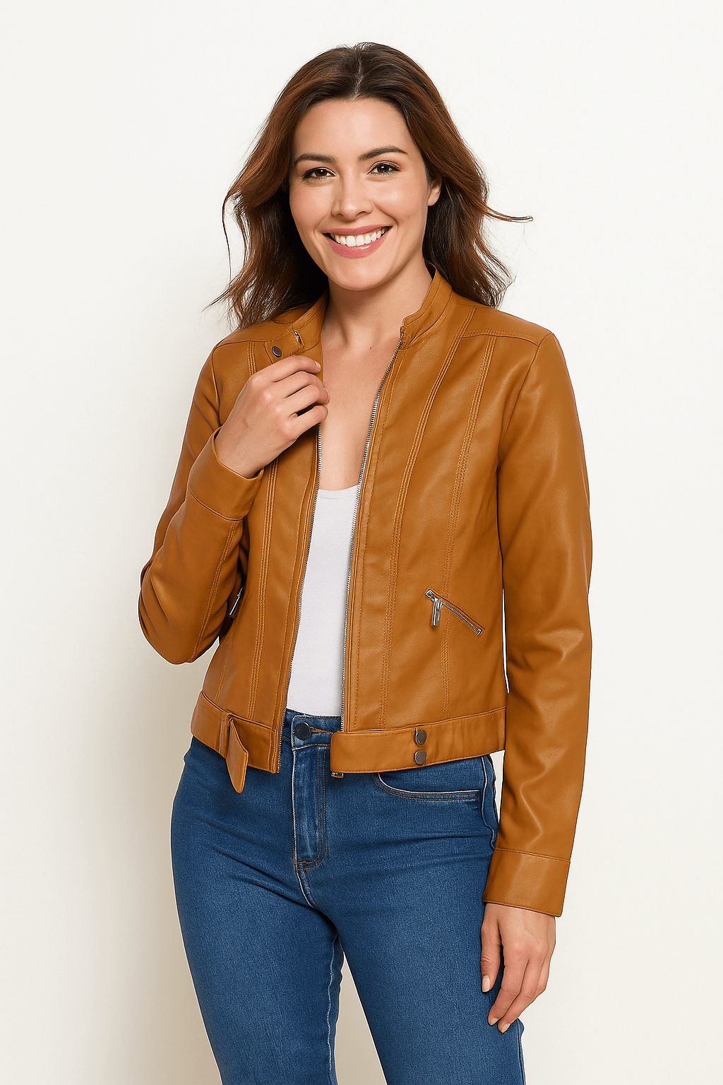 Op maat gemaakte leren jas voor dames | Moeiteloze stijl