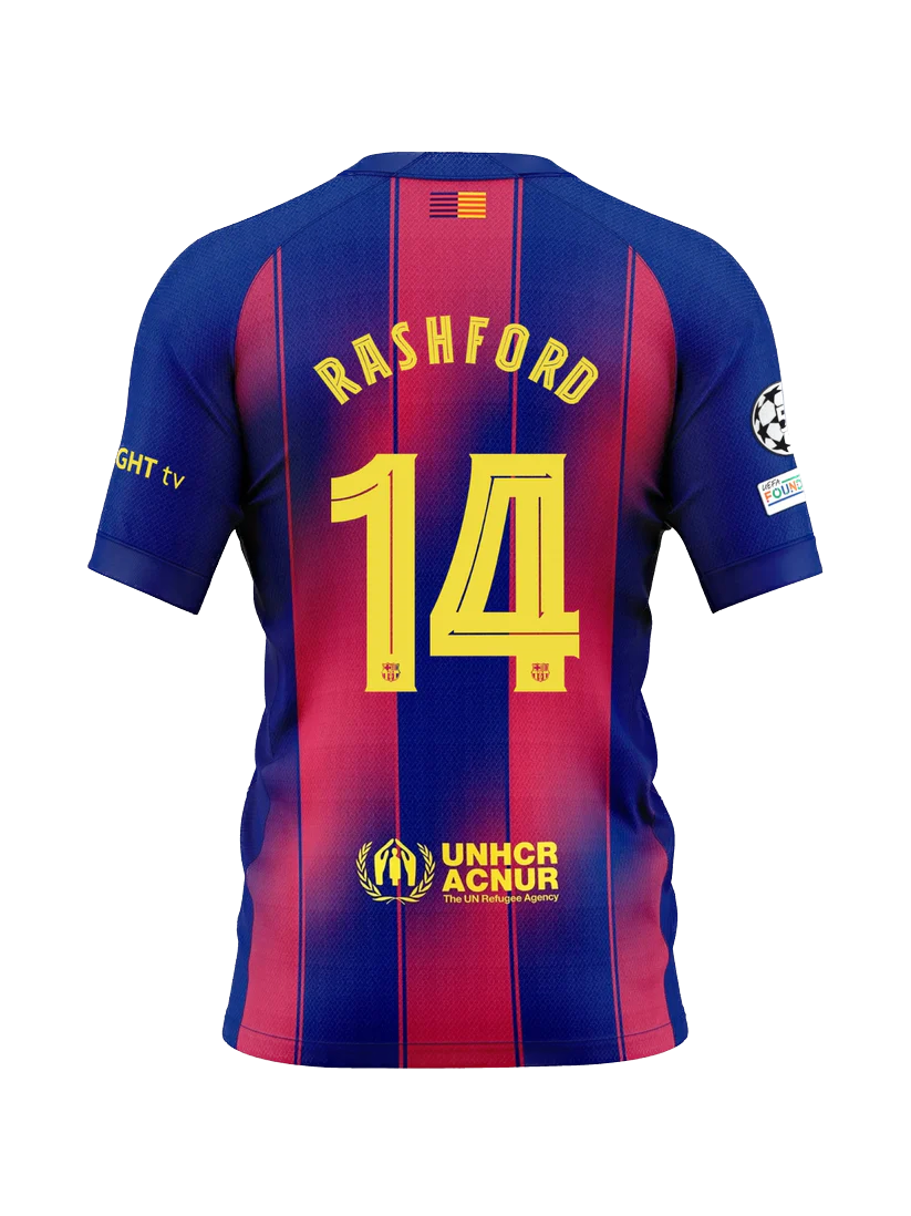 Maillot domicile du Barcelona RASHFORD 14 2025/26