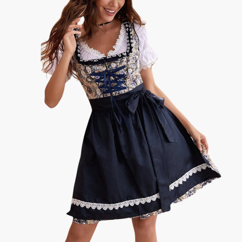 Dirndlkleid für Damen im eleganten Stil mit Schürze