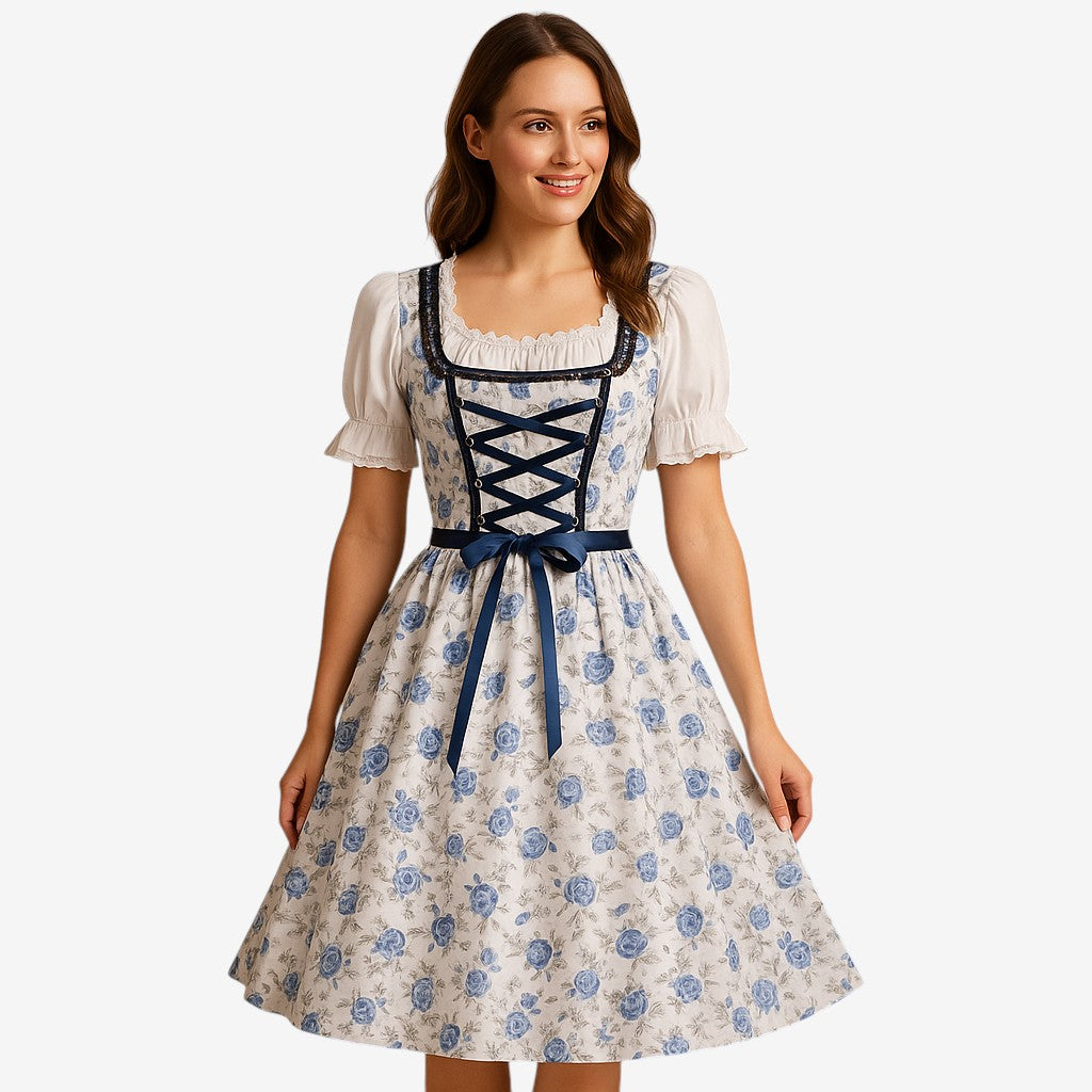 Oktoberfest-Kleid für Damen im traditionellen Stil mit Blumenmuster