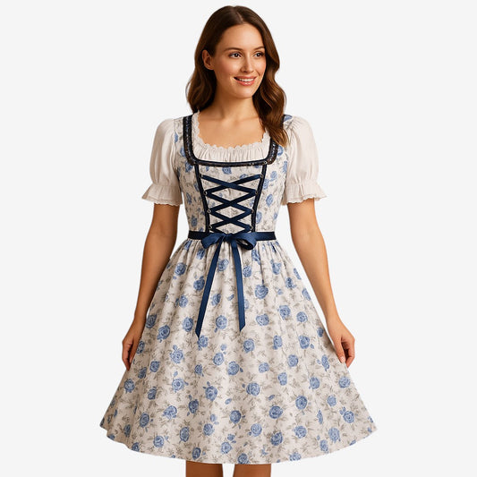 Oktoberfest-Kleid für Damen im traditionellen Stil mit Blumenmuster
