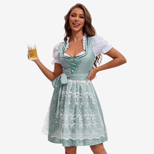 Oktoberfest-Dirndl für Damen mit Spitzen und Rüschen